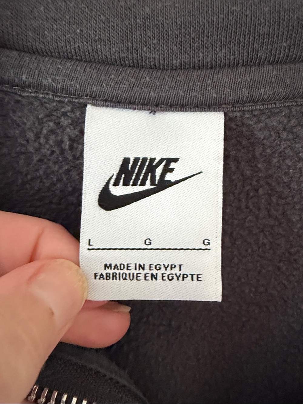 Nike Black Zip Up Hoodie with Tropical Palm and Floral Print. Size Large. - Picture 5 of 11